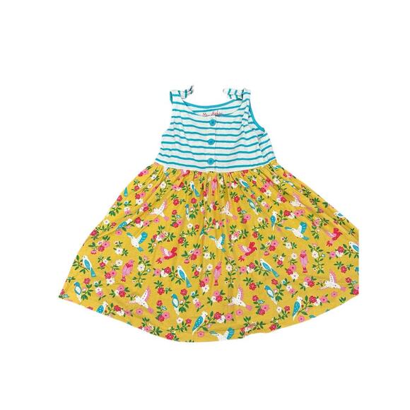 BODEN Girls' Floral Print Tie Shoulder Hotchpotch Mini Dress Size 5-6Y - Picture 5 of 7